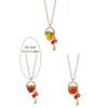 Stylish Fruit Inspired Tassels Pendant Necklace Minimalist Versatile for Casual Work Party Collarbone Length Accessory