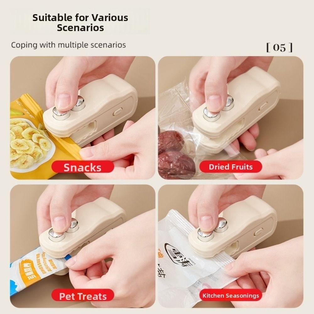 Rechargeable Snack Sealing Machine Crocodile Heat Sealer for Plastic Bag Snack Bag
