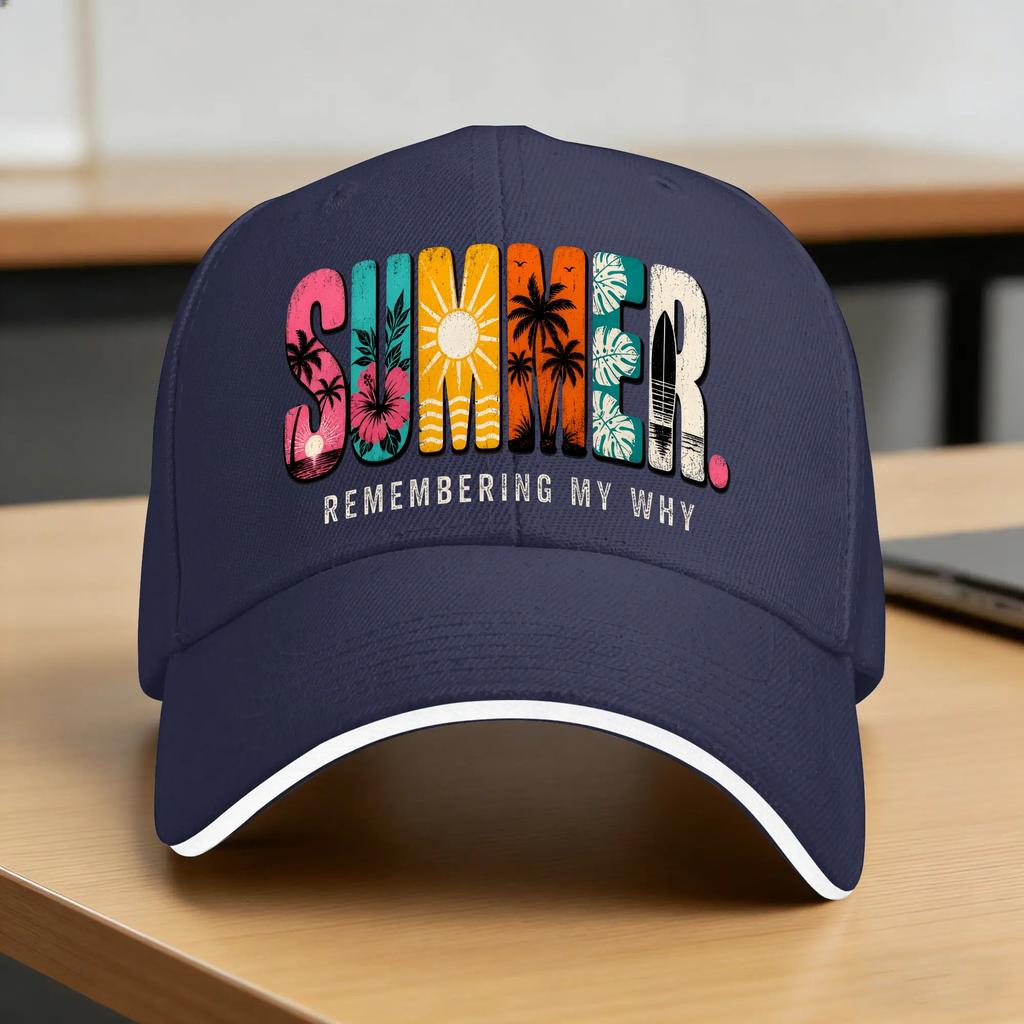 Summer Remembering My Why Baseball Cap Vintage Unisex Unisex Hip Hop Hats Sun Visor Design Tennis Skate Snapback Cap Birthday Gift