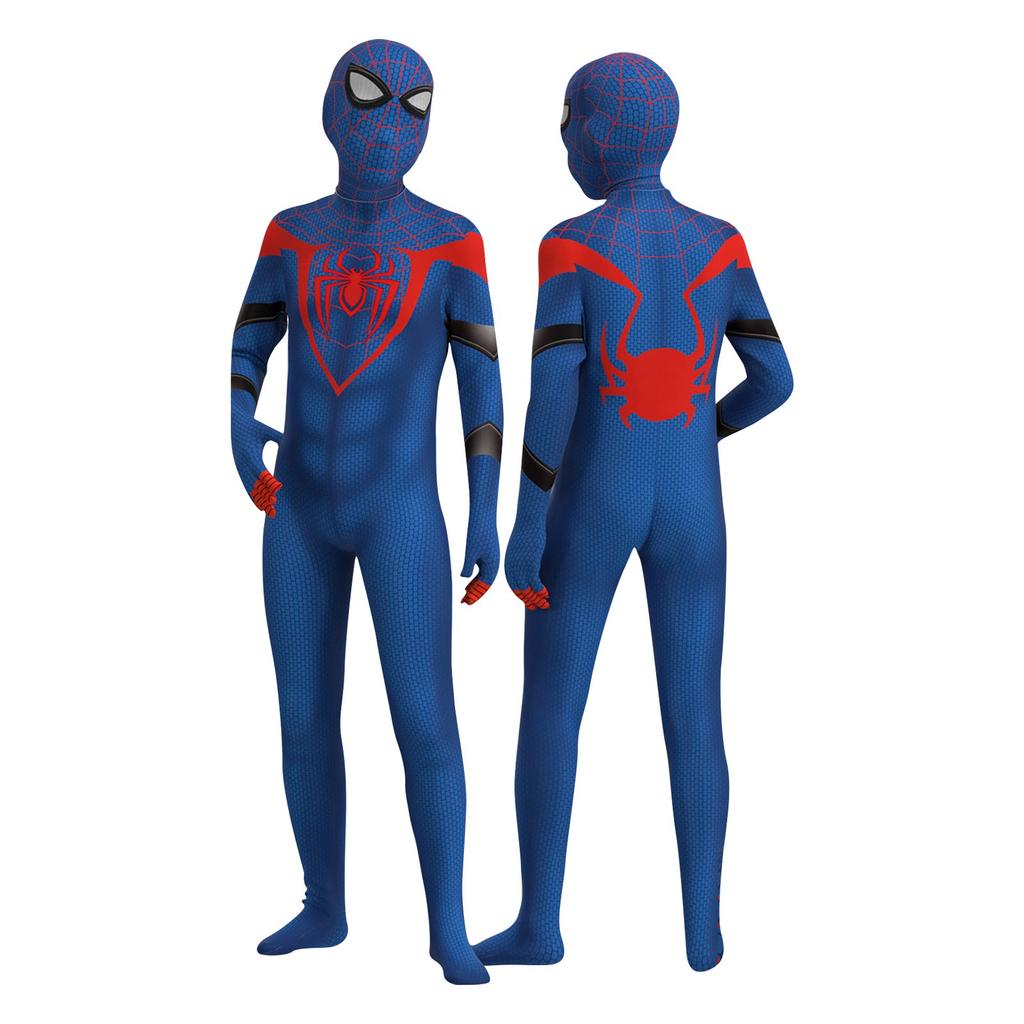 Kids Superhero Costume Full Body Suit with Mask - High Quality Spandex Halloween Cosplay Outfit for Boys