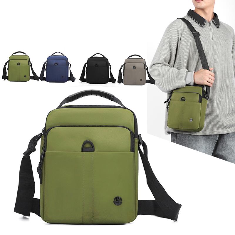 Men's Shoulder Bag Water-Repellent Commuter Crossbody Bag Business Handbag