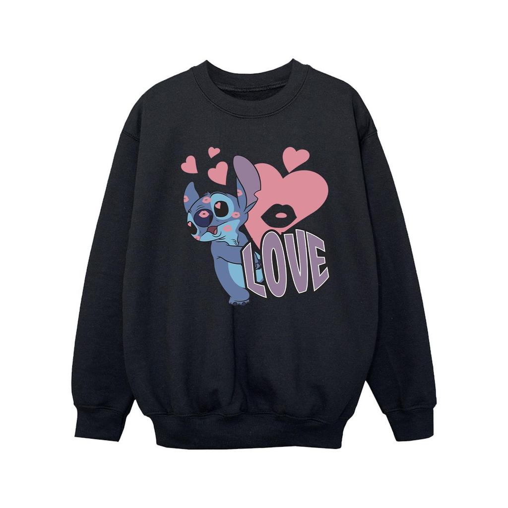 Lilo & Stitch Girls Love Hearts Sweatshirt