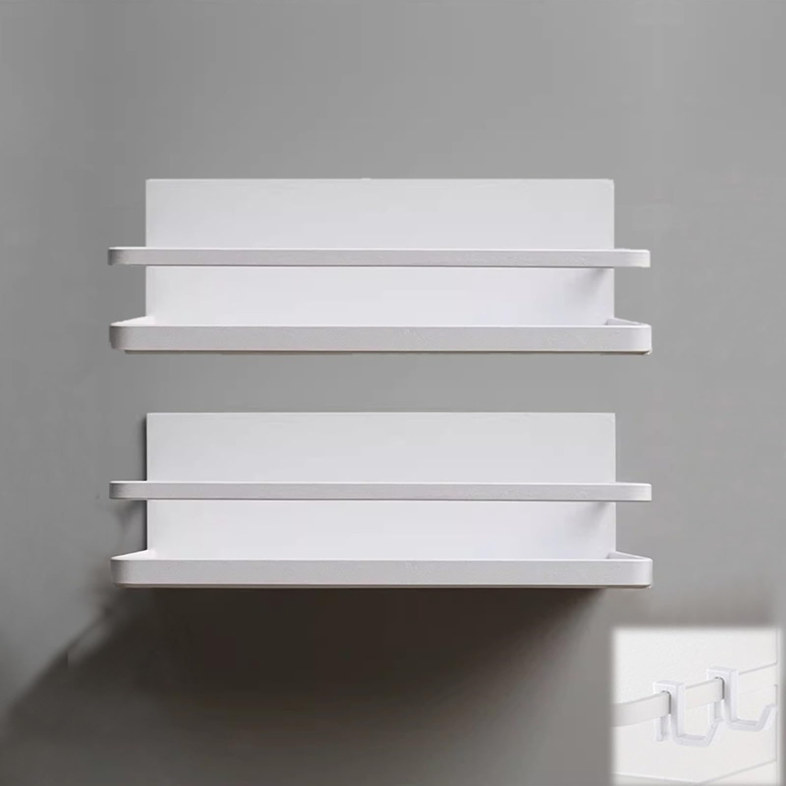 

Eachjoy Magnetic Spice Rack, Laundry Storage, Refrigerator Side Rack x 2 Set (White)