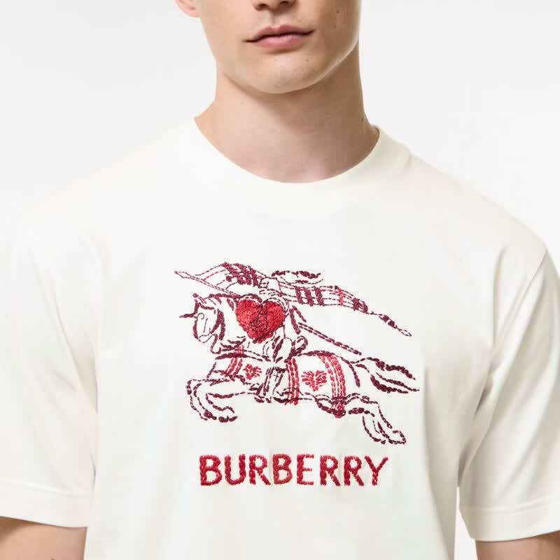 Burberry Men's Heart Shield Knight Logo Cotton T-Shirt