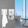 2 PCS Stainless Steel Adhesive Hook Silver Towel Hook Practical Coat Hook  Home Supply