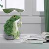 A Sitting Frog Resin Ornament, Suitable for Garden Scene Arrangement of Animal Ornaments, Home Decoration Ornaments, Green Veget