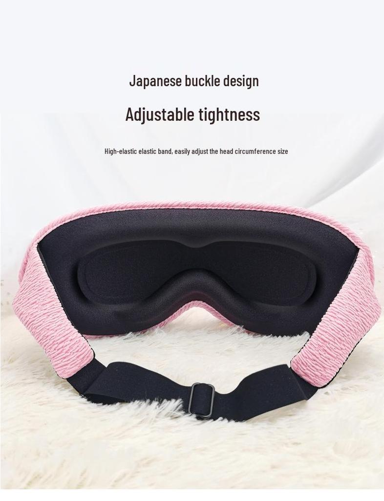3D Blackout Sleep Mask with Hollowed Nasal Wing & Pressure-Free Design for Deep Rest