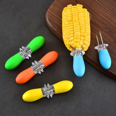 Useful Non-Slip Fruit Fork Stainless Steel Barbecue Corn Prong Skewer Outdoor Corn Skewer