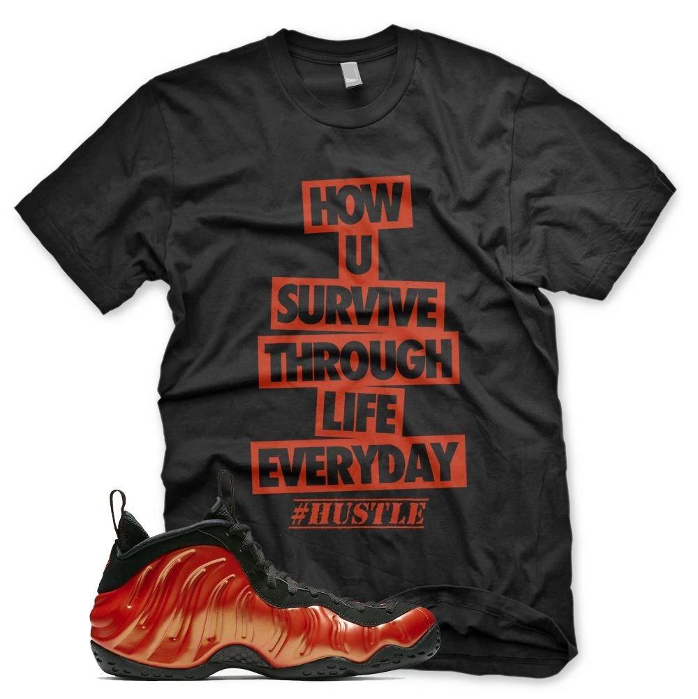 Новая футболка HUSTLE для N Habanero Red Foamposite One S