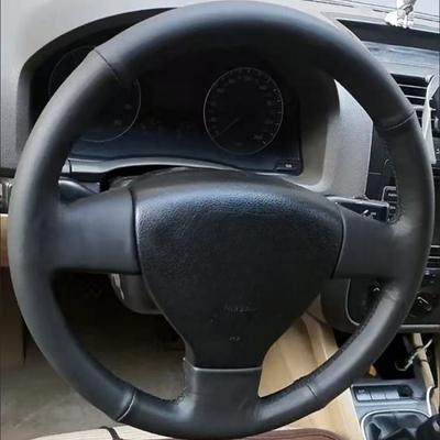 Auto Interior Hand-stitched Black Microfiber Leather Car Steering Wheel Cover For Old VW Golf Polo Sagitar 2010