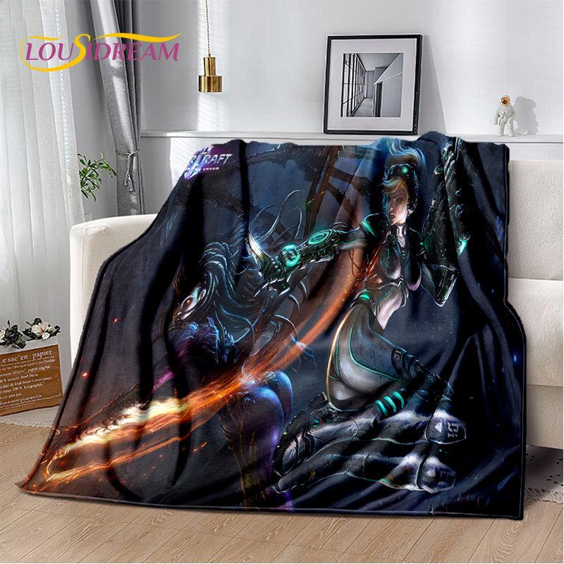 3D HD StarCraft Game Gamer Soft Plush Blanket,Flannel Blanket Throw Blanket for Living Room Bedroom Bed Sofa Picnic Cover Kids