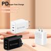 25W Dual PD Fast Charger EU/UK Plug for Samsung & Apple