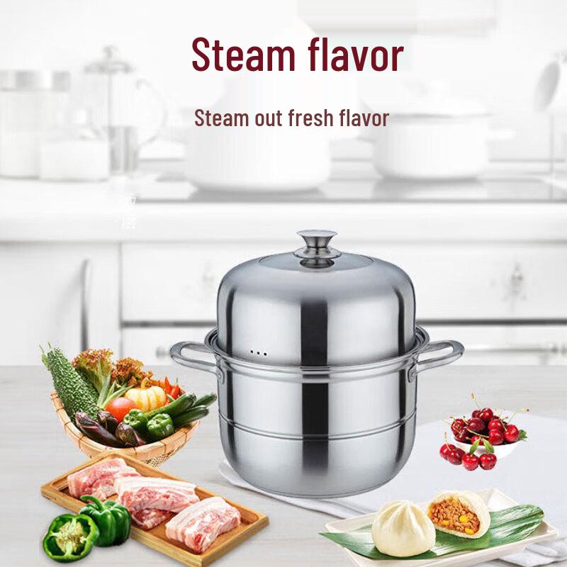 Двухъярусная пароварка Leshifeisi RS3003 из нержавеющей стали 316