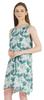 Moomaya Summer Beach Wear Short Dress For Womens Printed Sleeveless Tie-Up Midi