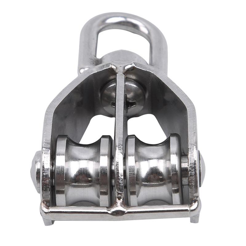 M15/M25 Single/Double Wheel Swivel Lifting Rope Pulley Set Lifting Wheel Tools Wire Rope Crane Pulley