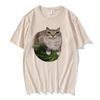 90s Y2k Watermelon Cat Silly Cat Meme T-Shirt A Hilarious Watermelon Print Shirt Is A Stylish Top Tee Women