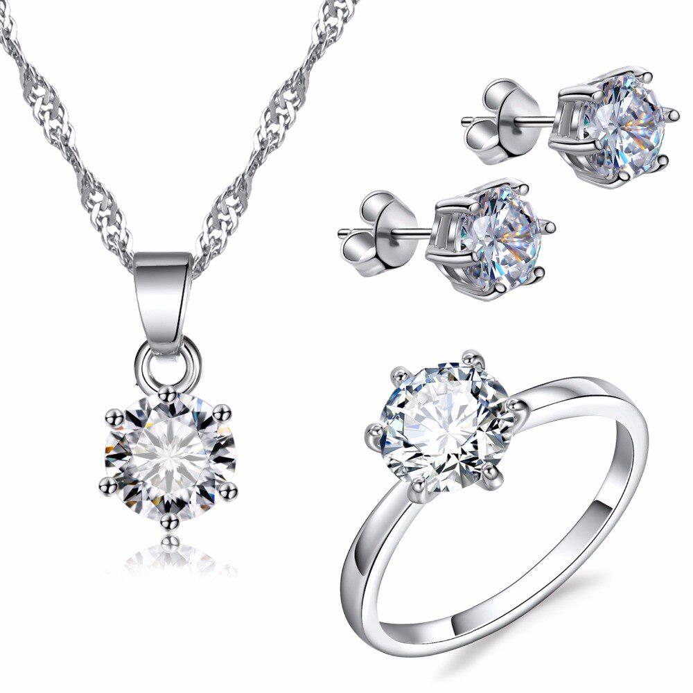 

Модные нежные круглые кристаллы, инкрустированные сплавом, ожерелье, серьги, женский комплект ювелирных изделий, свадебный подарок 6 серебряный