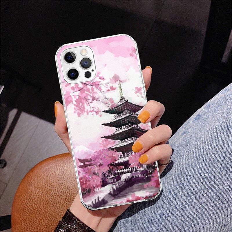 Cherry Blossom Tree Phone Case For iPhone 17 Air 16 Pro Max 16E 15 + 14 Plus 11 12 13 Mini 7 8 SE Gift Print Cover Fundas 16 Pro