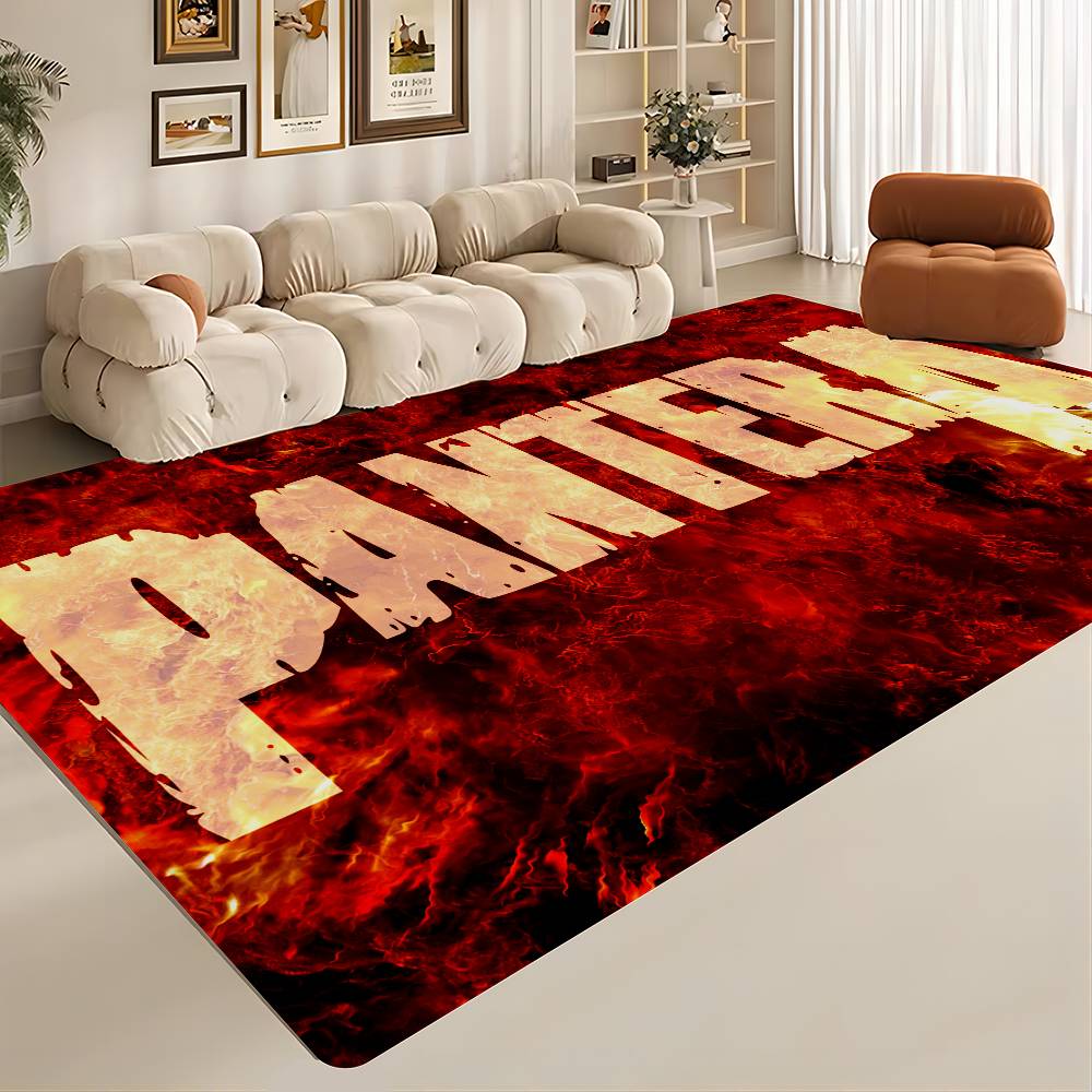 P-Pantera Rock Band Floor Mat Cheaper Anti-slip Modern Living Room Balcony Printed Bedside Mats