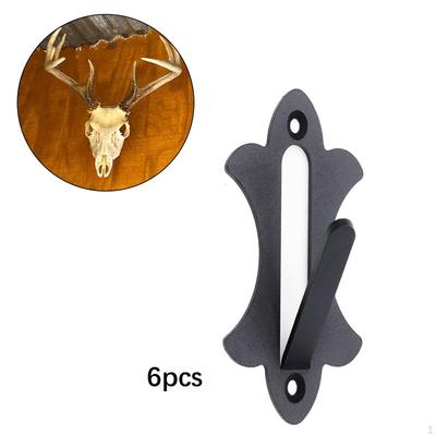 6x Deer Mount Hanger for Small Animals Strong Trophy Bone Bracket Metal Wall Mounted with