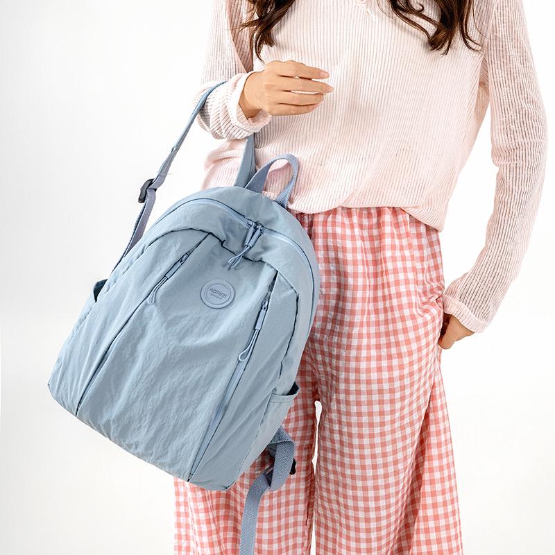 Solid Color Large Capacity Backpack Women's Travel Backpack