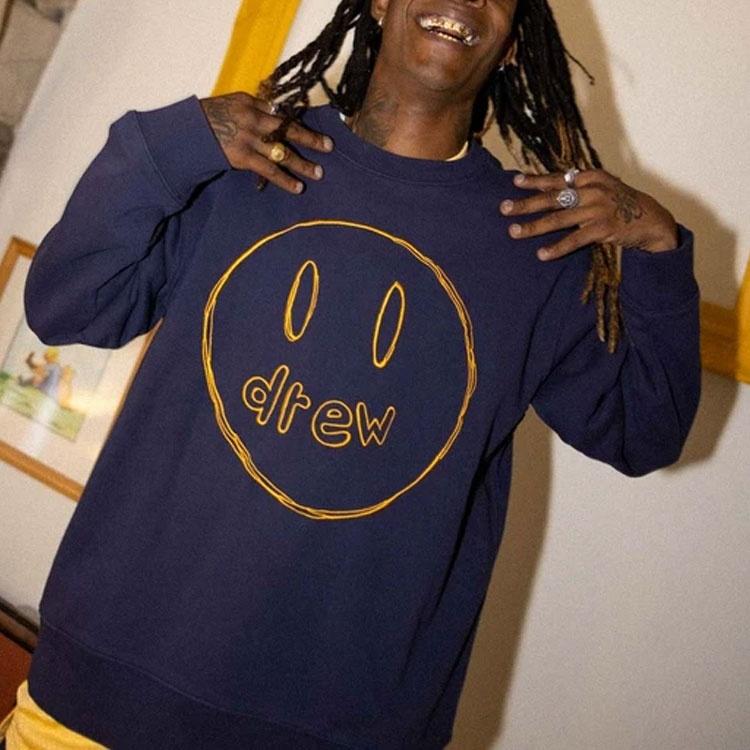 Drew House Sketch Mascot Crewneck Sweatshirt 'Navy' Men's DR-SS21-146