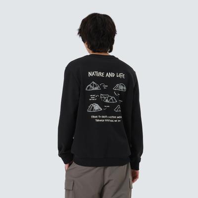 SNOWPEAK Tent Graphic Sweatshirt Black (S25FMFHT62)