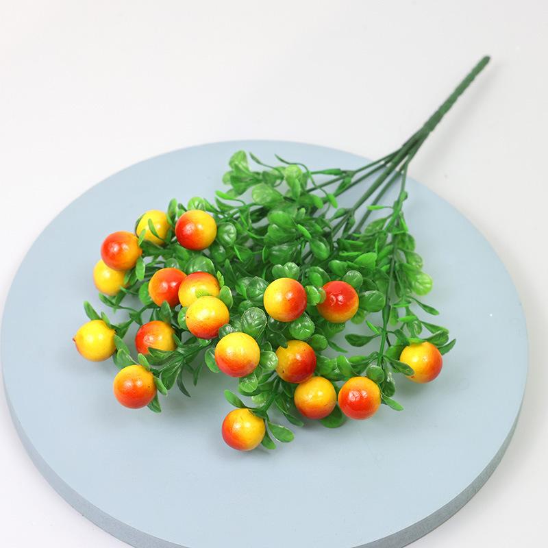 Holly Simulation Flower Fruit Chili Cherry Tree Home Decoration Plastic Flower Living Room Fake Flower Decoration Plant Decoration Shooting Props