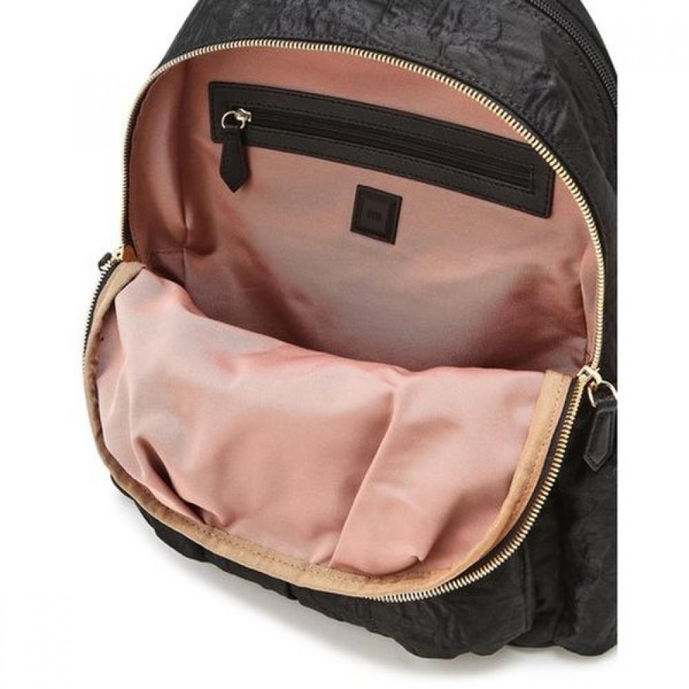 Daks Black Flower Pattern Fabric Backpack Dcba6f503bk