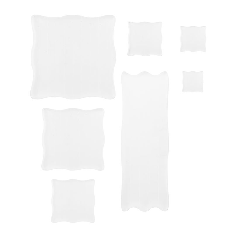 

BAAU 7 Pieces Clear Stamp Blocks, Acrylic Stamping Blocks Tools Set With Grid For Scrapbooking Crafts, Cards, Schedule Book прозрачный