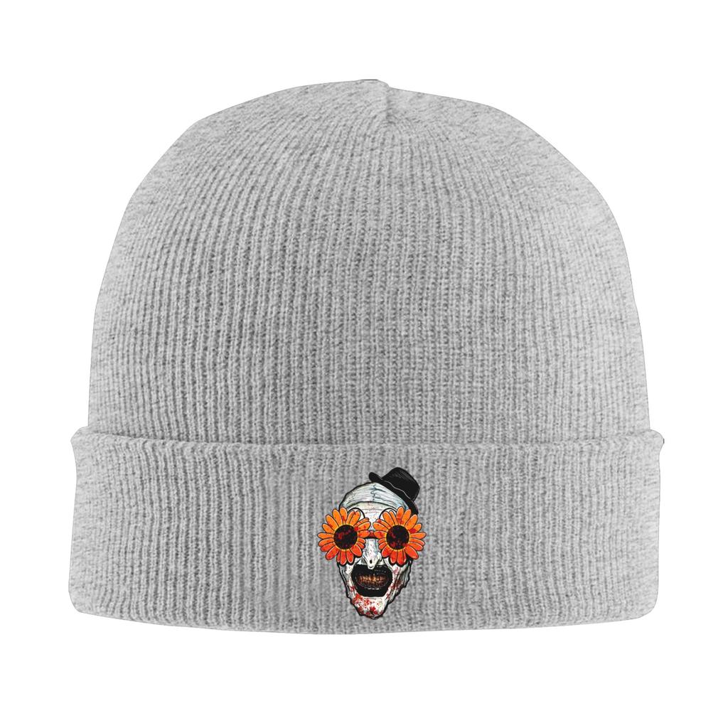 Kunst Klovnen Terrifier Solbriller med Solsikke Varm Strikket Hue Vinter Strikket Hue Huer Beanies Hip Hop Kasketter til Unisex