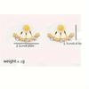 Korean Fashion Earrings, Back Hang Stud Earrings, Trendy Floral Jewelry for Women Gift