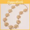 Retro Design Geometric Shape Metal Casual Waist Chain For Vintage Style Women Summer
