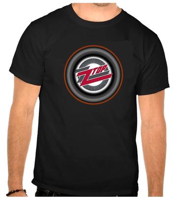 ZZ Top ZZTOP Rockmusik Logotyp Svart T-shirt -1219-
