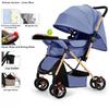 Two-way Stroller Can Sit and Lie Down, Folding Light Stroller, High Landscape 0-3 Years Old Stroller