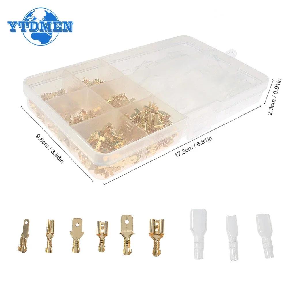 270pcs Insulated Male Female Wire Connector 2.8/4.8/6.3mm Crimp Terminals Seal Electrical Wires Connectors Assortment Kit
