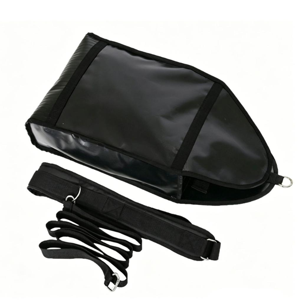 Weight Training Exercise Sandbag Adjustable Weight Sled Trainer with Belt for Running Strength Training Black