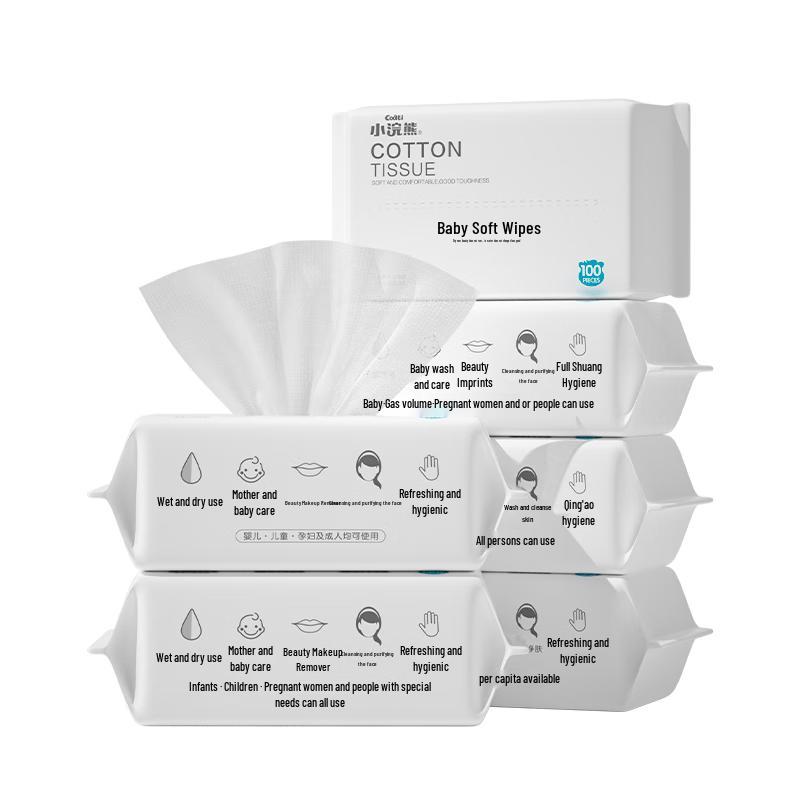 Little Raccoon Baby Soft Cotton Dry & Wet Wipes