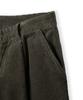HOOVES Corduroy Single-Pleat Cargo Pants [Ash Khaki]