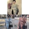 Hanbok Irregular Shine Thread Sun Protection Tshirt For Autumn Casual Women