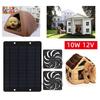 10W 12V Solar Dual Fan Pet Exhaust Fan with Protective Net - Portable Electric Ventilator