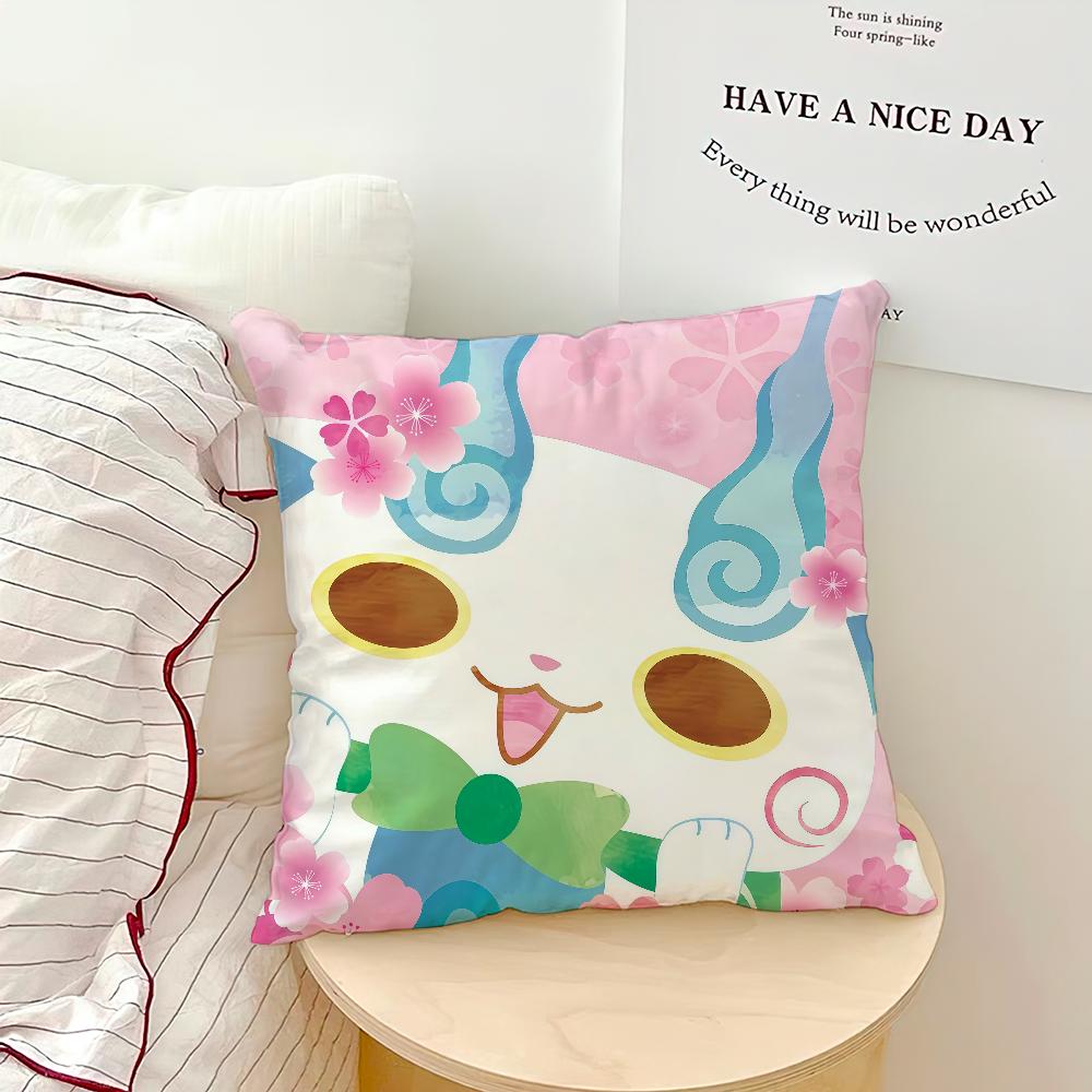 cute cartoon game anime Yo kai w-Watch Komasan Comfortable soft Pillow Case for Sofa Living Room Home Decor Protective Covers