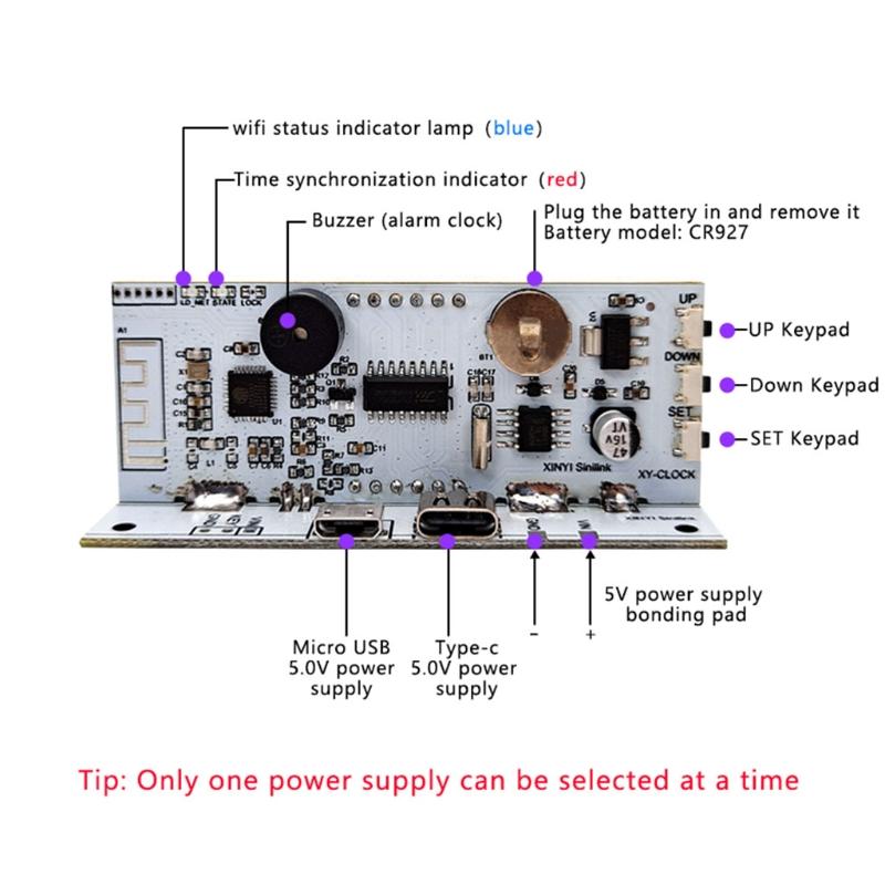 Wifi for Time Service Clock Automatic Clock DIY Digital Electronic Clock for Digital DIY Electronic Clock Drop