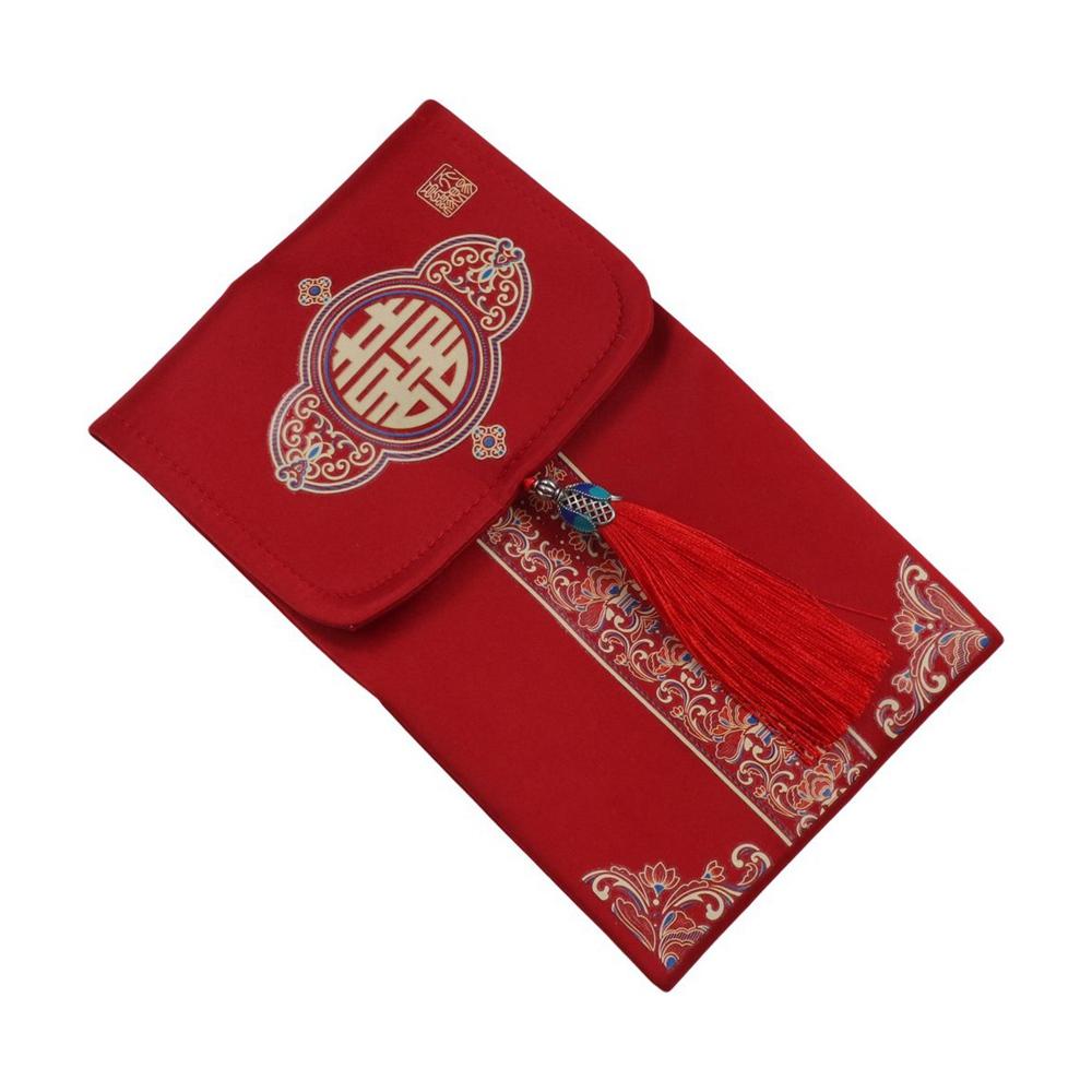 Brocade Cloth Tassel 2025 Money Pocket Best Wishes New Year Money Bag  Chinese Wedding