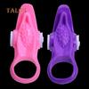 Tongue Silicone Ejaculation Delay Cock Lock Vibration Penis Ring Men Sex Toy Sex Toys For Adult