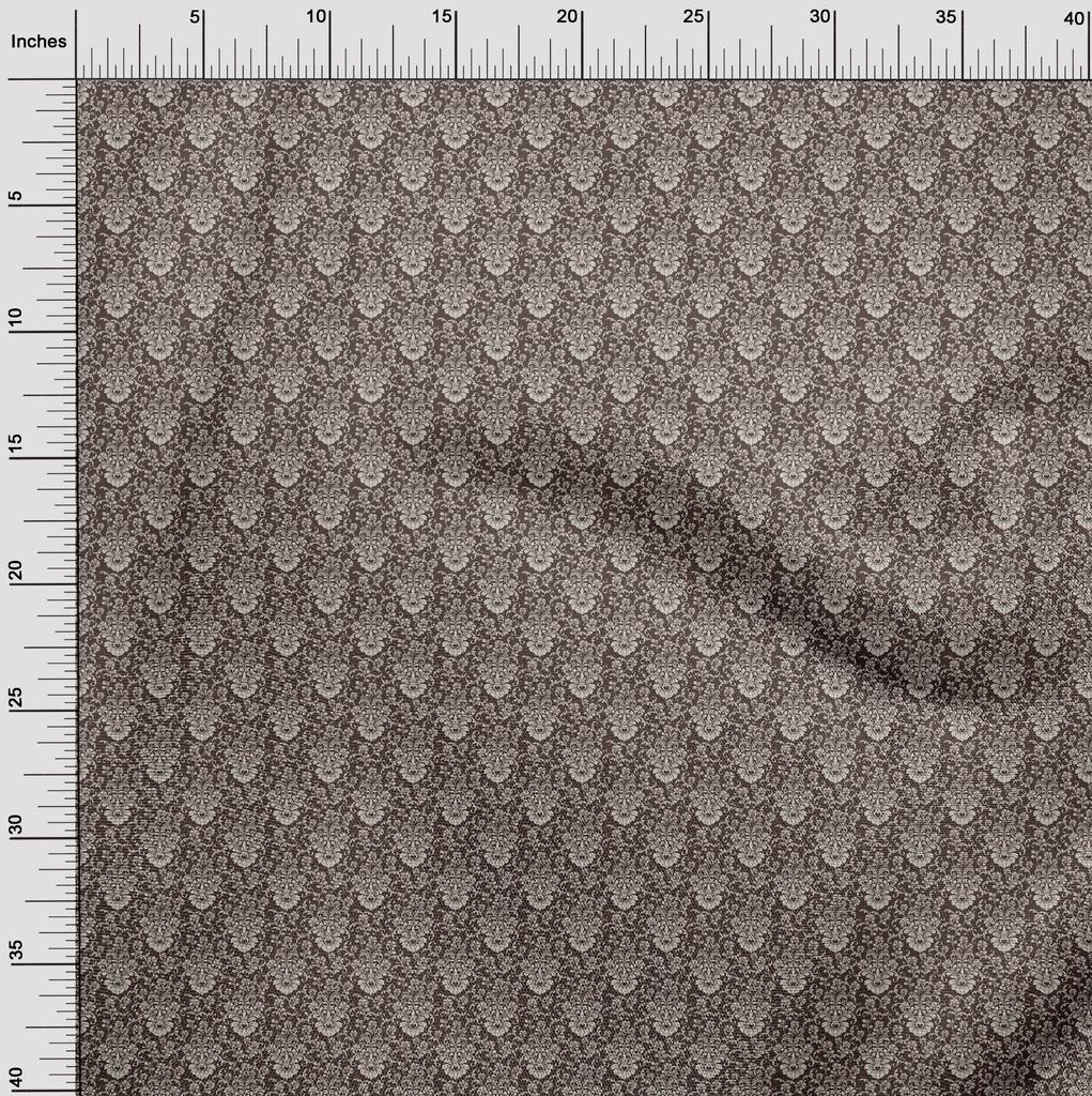oneOone Cotton Flex Brown Fabric Toile Diy Clothing Quilting Fabric Print Fabric By Yard 40 Inch
