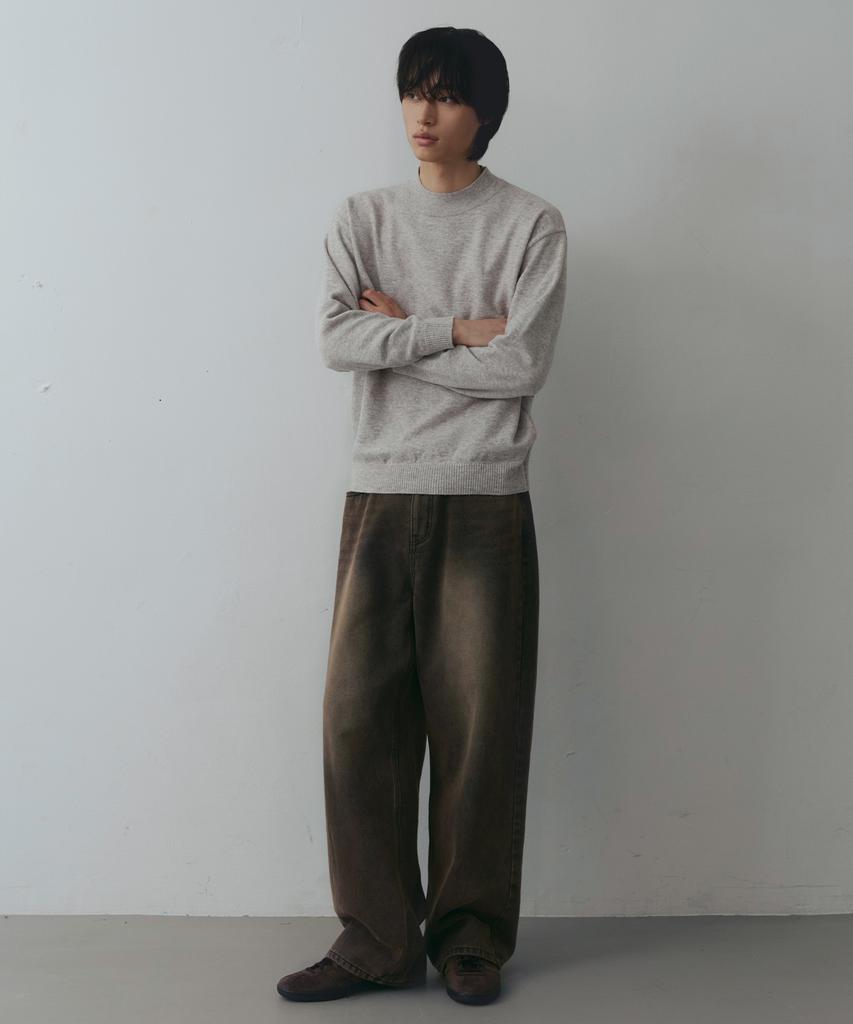 NODU Mock Neck Turtleneck Knit [Ivory]