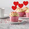 12 Stück Rotes Herz Ich liebe dich XOXO Kuchenstecker Valentinstag Cupcake Picks Hochzeit Verlobung Geburtstagsparty Kuchendekoration