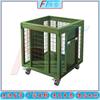 Military Green Mobile Mesh Storage Crate