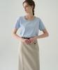 Deuloupisumeon Supima Silket U-Neck Short Sleeve T-Shirt [Beige]